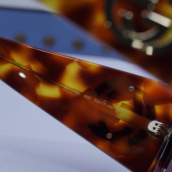 Gucci GG1842S 003 Square Sunglasses - Havana\Lilac - Picture 7 of 11